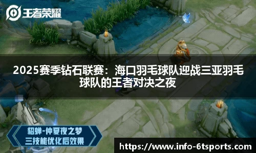 2025赛季钻石联赛：海口羽毛球队迎战三亚羽毛球队的王者对决之夜
