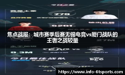 焦点战报：城市赛季后赛无锡电竞vs厦门战队的王者之战较量